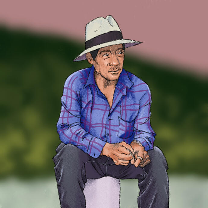 Man in Plaid Shirt, 2021